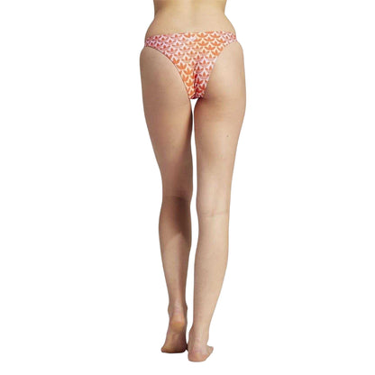 Orchid-Orange - Back - Adidas Womens-Ladies Monogram Bikini Bottoms