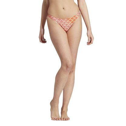 Orchid-Orange - Side - Adidas Womens-Ladies Monogram Bikini Bottoms