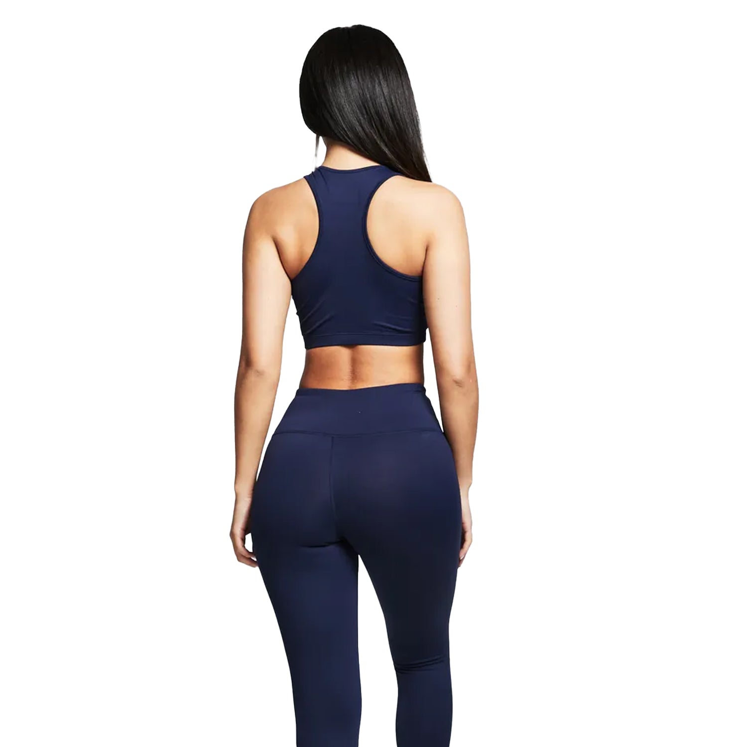 Blue - Back - SikSilk Womens-Ladies Essentials Gym Bralette