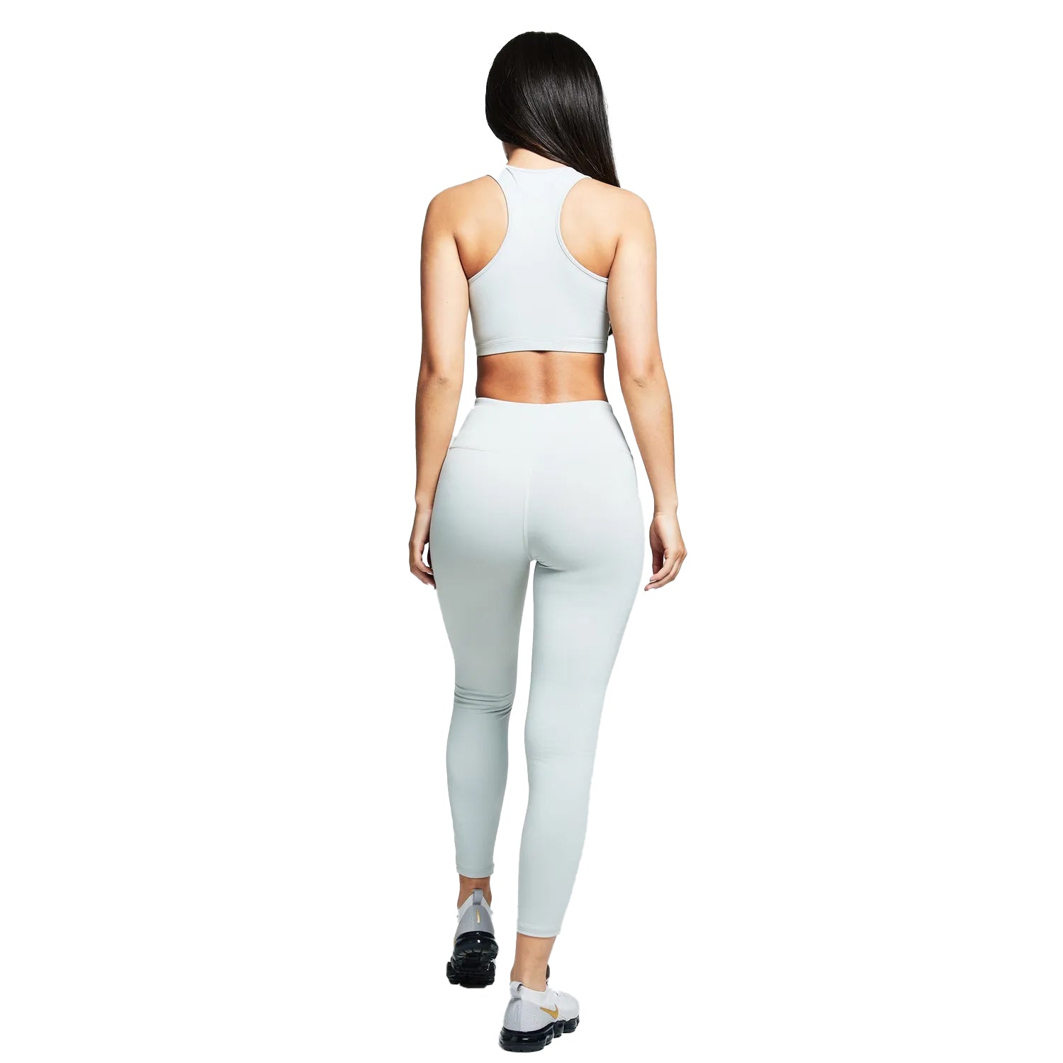 Charcoal - Back - SikSilk Womens-Ladies Essentials Gym Bralette