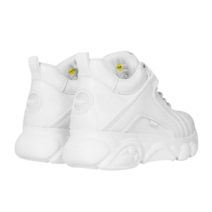 White - Back - Buffalo Womens-Ladies Platform Trainers
