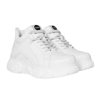 White - Lifestyle - Buffalo Womens-Ladies Platform Trainers