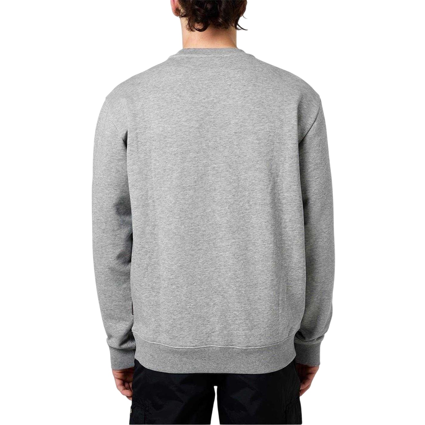 Grey - Back - Napapijri Mens Logo Regular Sweatshirt