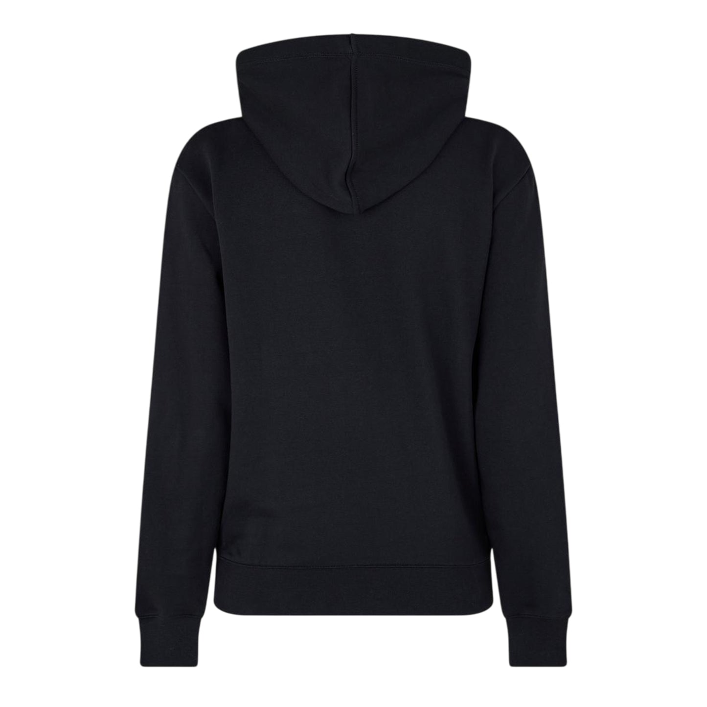Black - Back - Lacoste Womens-Ladies Embroidered Logo Long-Sleeved Hoodie