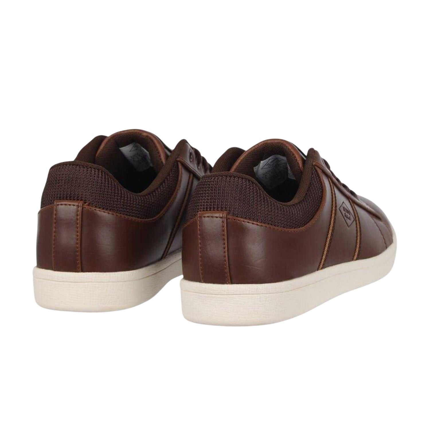 Brown - Back - Lee Cooper Mens Austin Flat Trainers