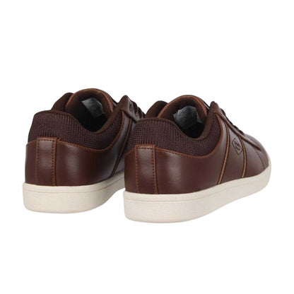 Brown - Back - Lee Cooper Mens Austin Flat Trainers