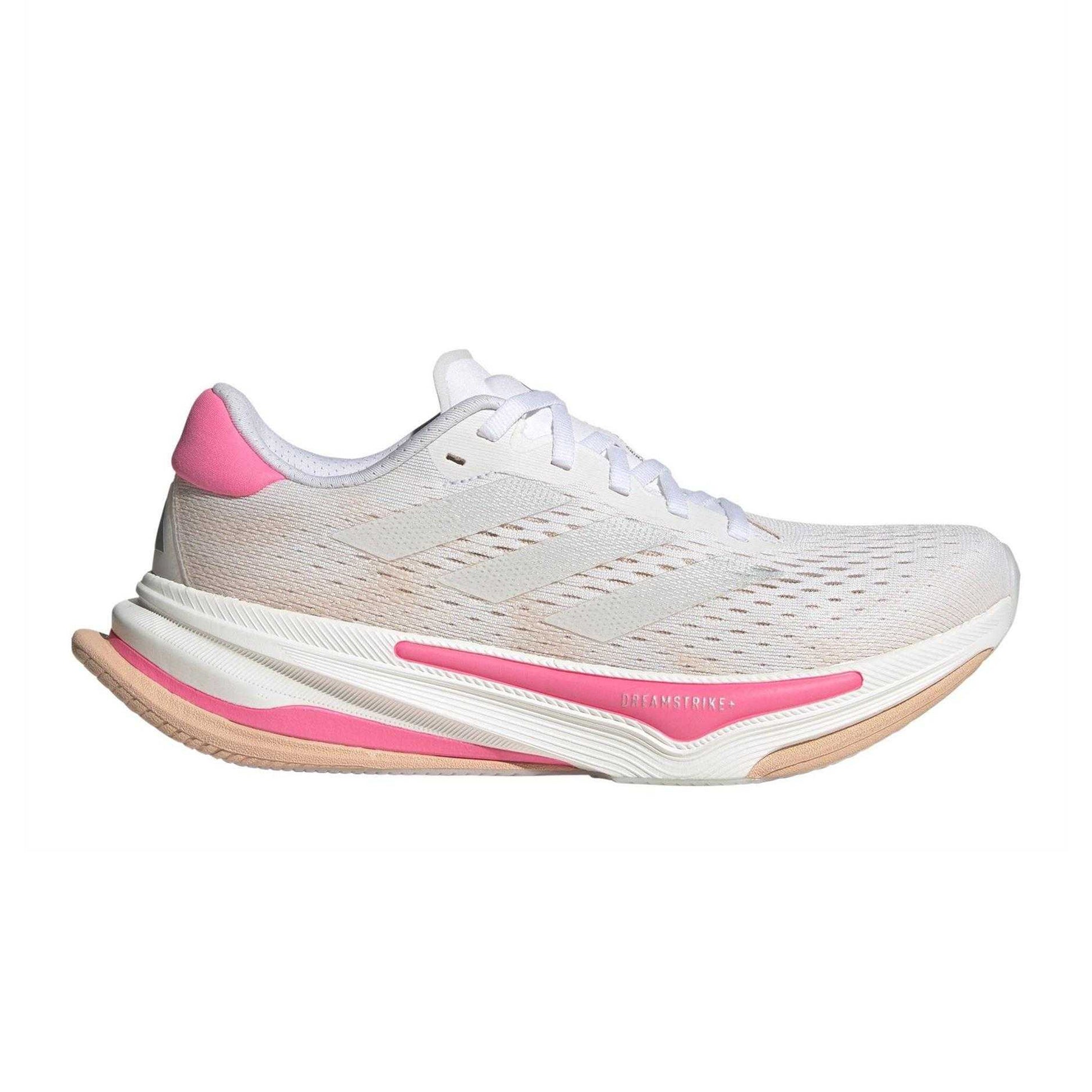 Cloud White-Lucid Pink - Front - Adidas Womens-Ladies Supernova Prima Trainers