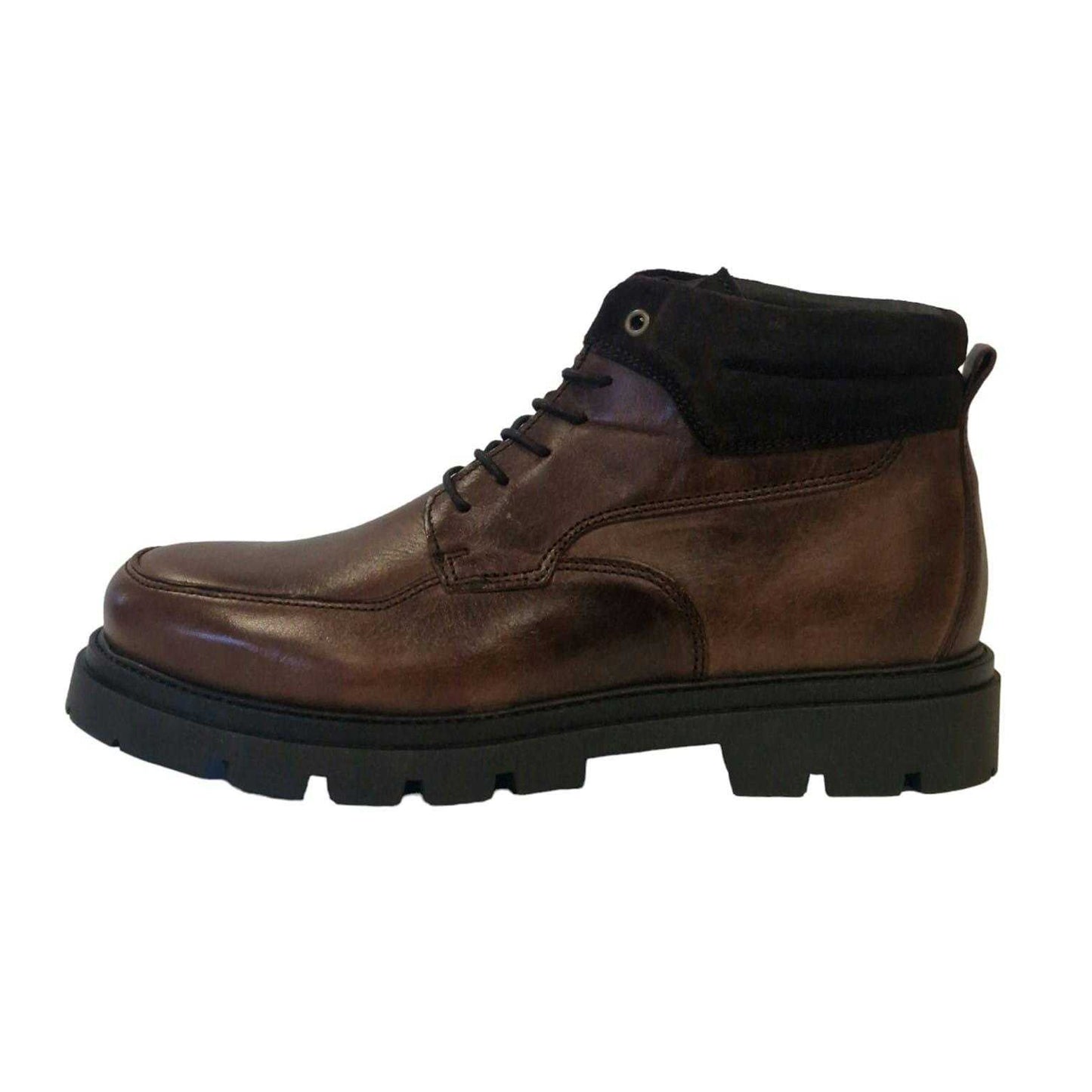 Dark Brown - Side - Firetrap Mens Leather Boots