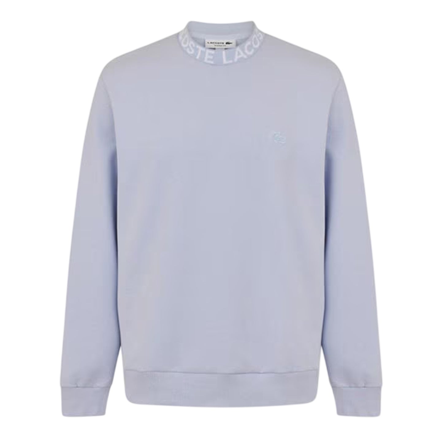 Light Blue - Front - Lacoste Mens Lettering Crew Neck Sweatshirt