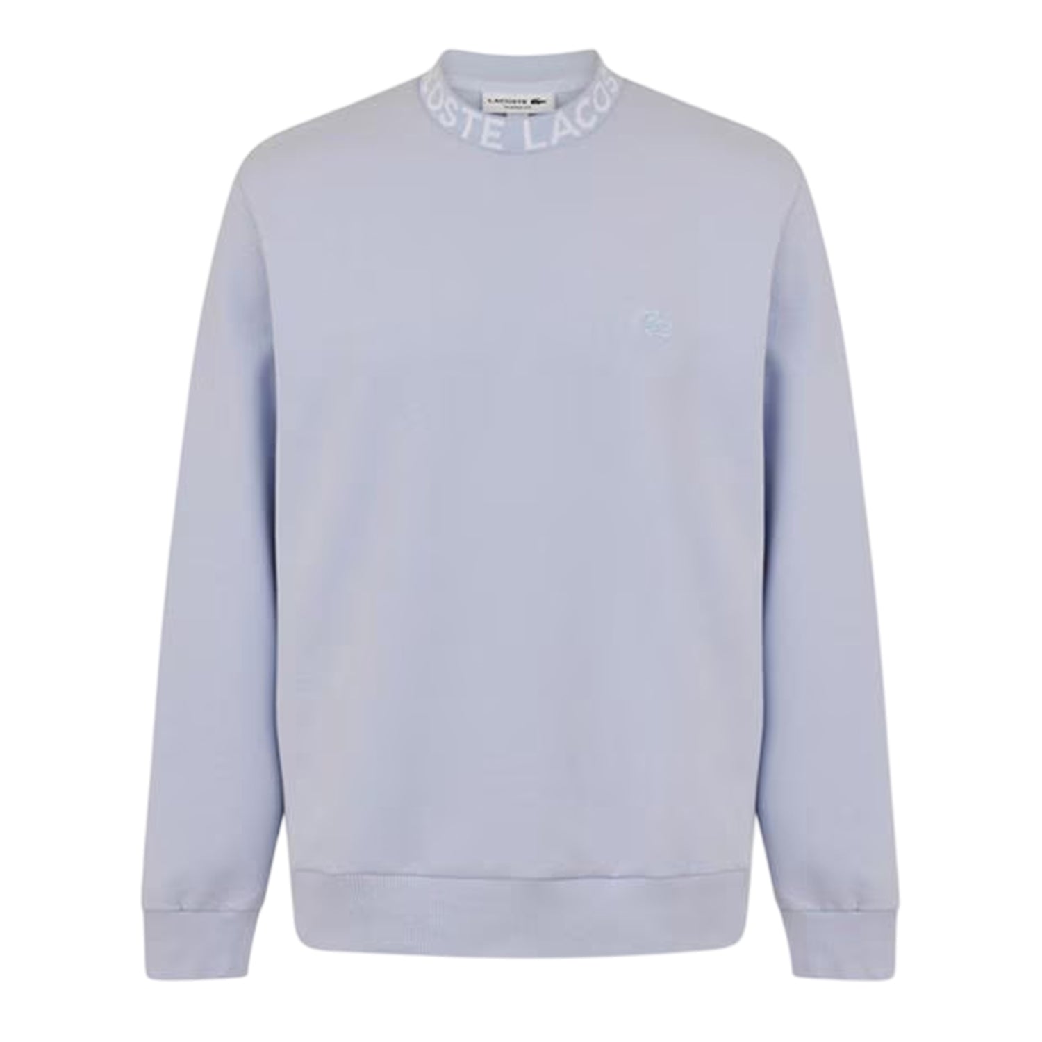 Light Blue - Front - Lacoste Mens Lettering Crew Neck Sweatshirt