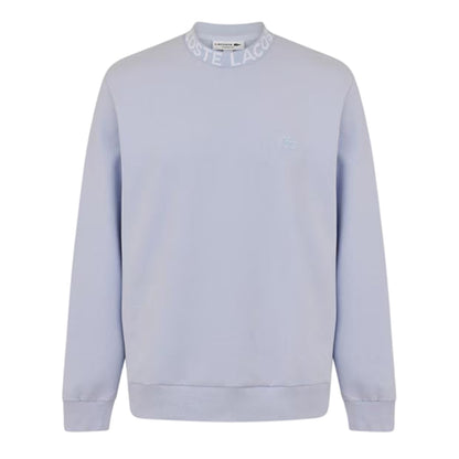Light Blue - Front - Lacoste Mens Lettering Crew Neck Sweatshirt