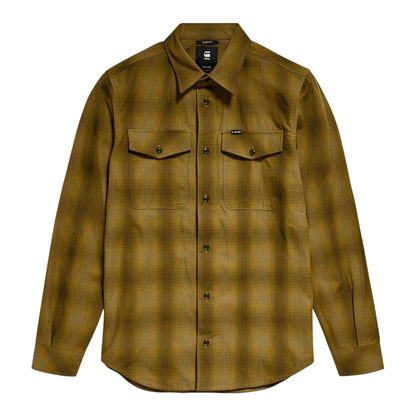 Brown - Front - G-Star Mens Marine Shirt