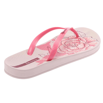 Pink - Back - Ipanema Womens-Ladies Anatomic Blossom Flip Flops