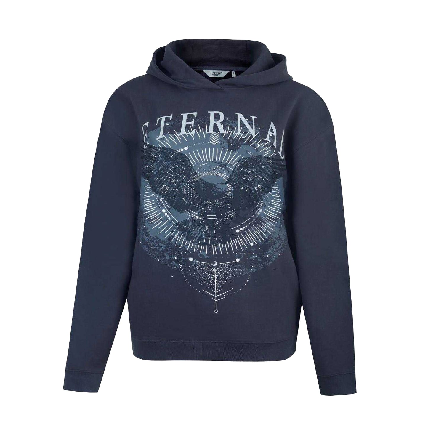 Charcoal - Front - Firetrap Womens-Ladies Eagle Hoodie