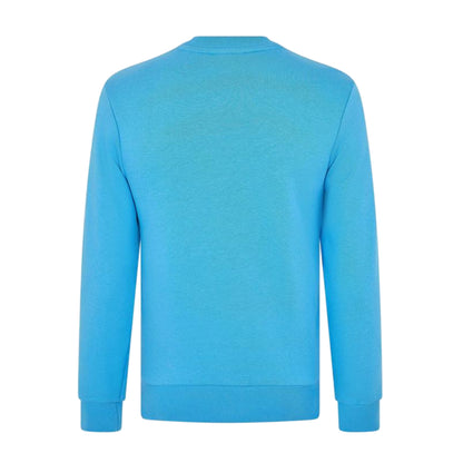 Blue - Back - Lacoste Mens Embroidered Logo Fleece Crew Neck Sweatshirt