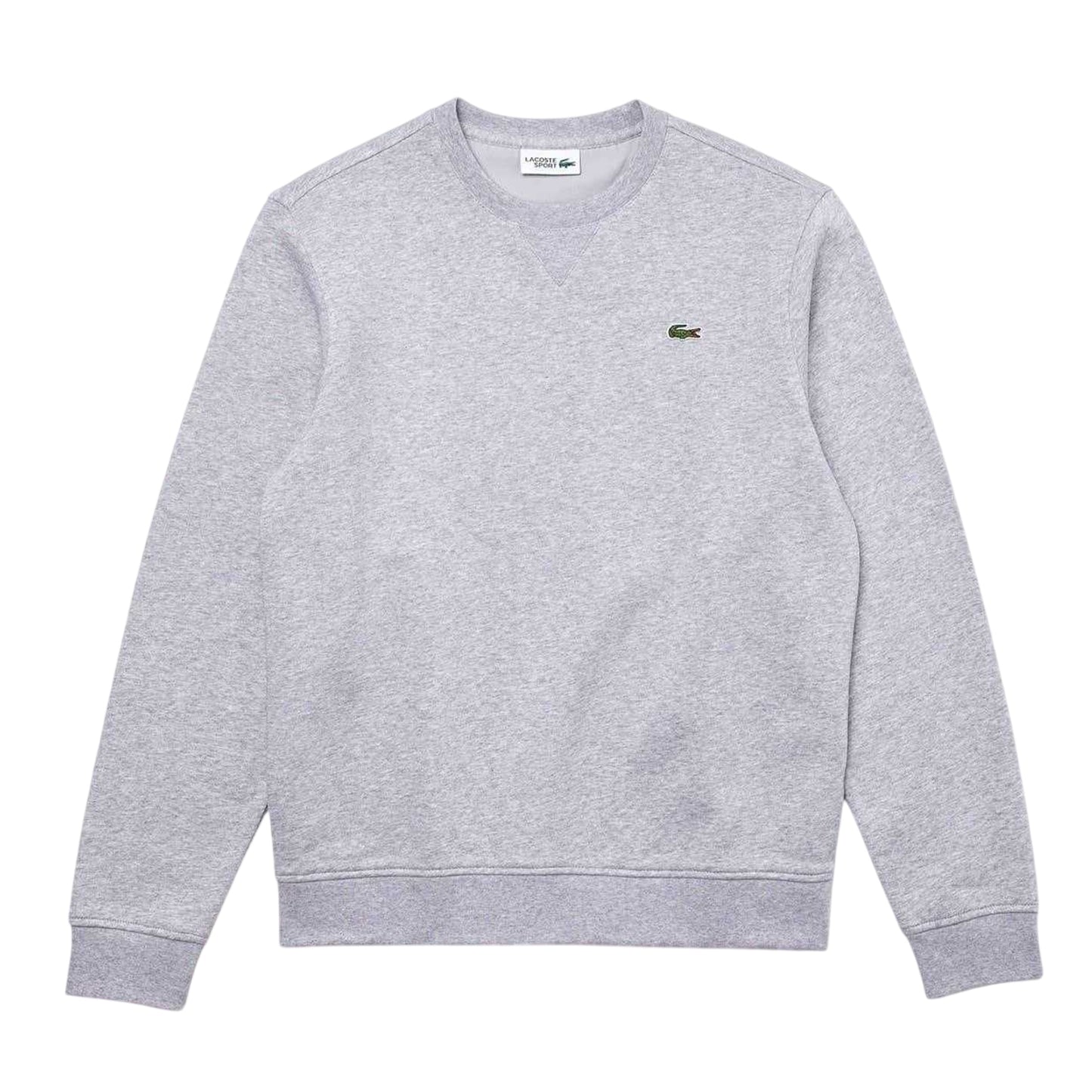 Light Grey - Front - Lacoste Mens Embroidered Logo Fleece Crew Neck Sweatshirt