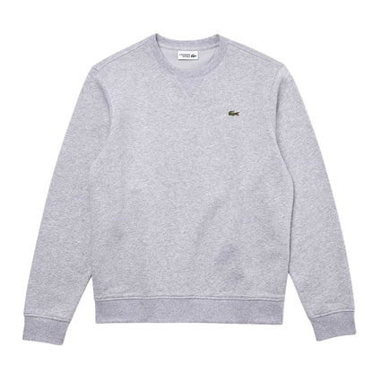 Light Grey - Front - Lacoste Mens Embroidered Logo Fleece Crew Neck Sweatshirt