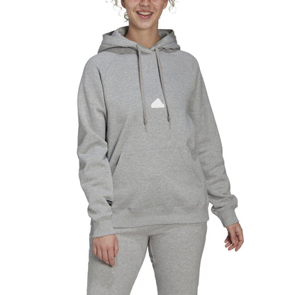 Grey Heather - Lifestyle - Adidas Womens-Ladies Oversized Hoodie