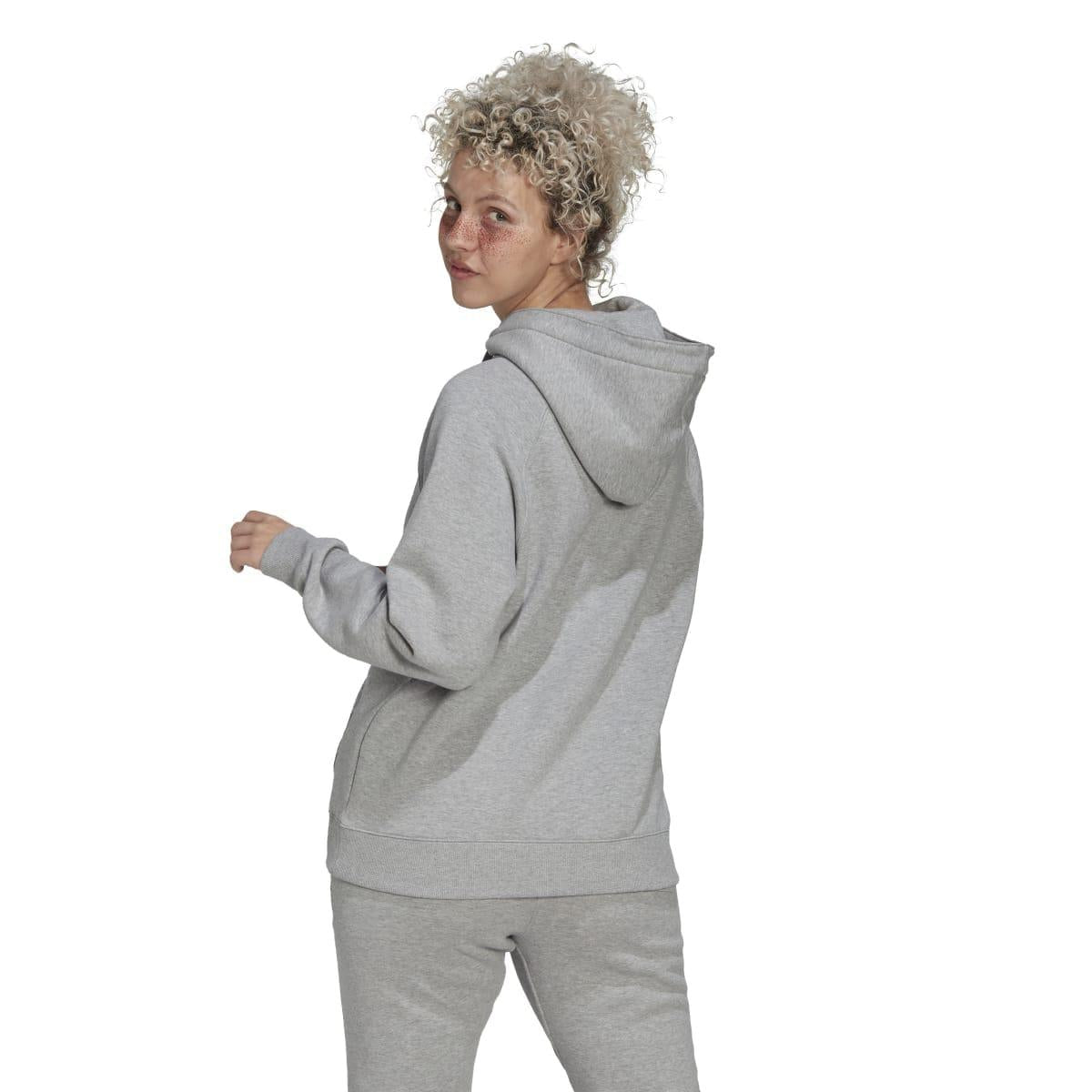 Grey Heather - Back - Adidas Womens-Ladies Oversized Hoodie
