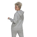 Grey Heather - Back - Adidas Womens-Ladies Oversized Hoodie