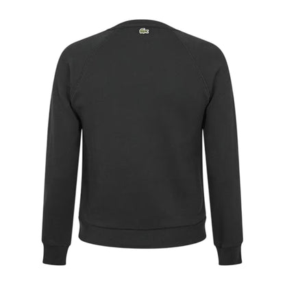 Black - Back - Lacoste Womens-Ladies Embroidered Logo Relaxed Fit Sweatshirt