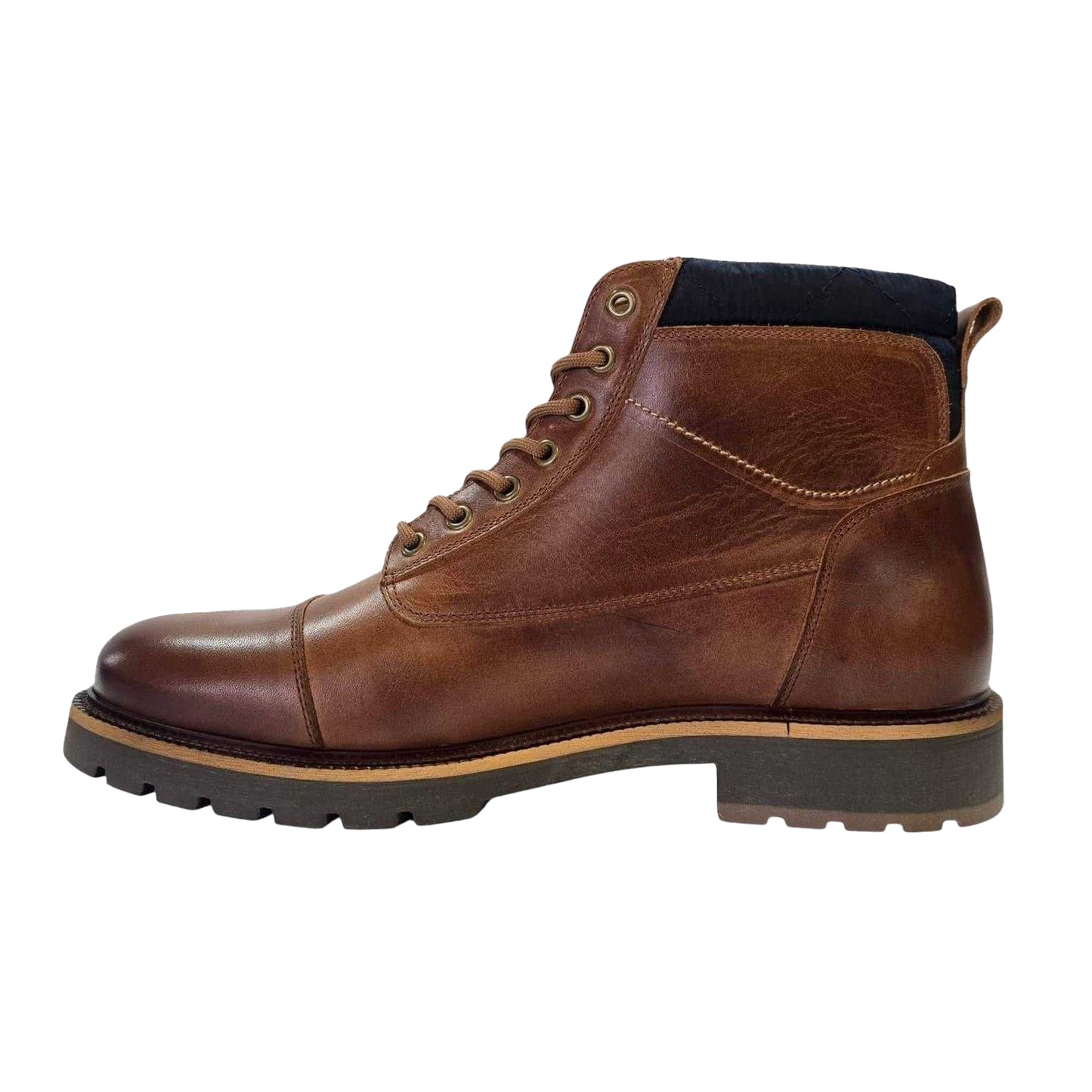 Tan - Side - Firetrap Mens Oman Leather Boots