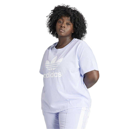 Purple - Side - Adidas Womens-Ladies Originals TRF Boxy T-Shirt