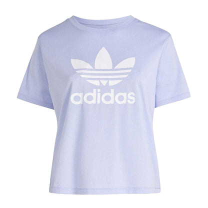 Purple - Front - Adidas Womens-Ladies Originals TRF Boxy T-Shirt