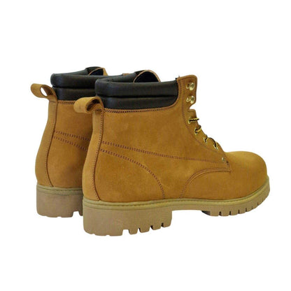 Honey - Back - Nicholas Deakins Mens Ash Leather Padded Collar Ankle Boots