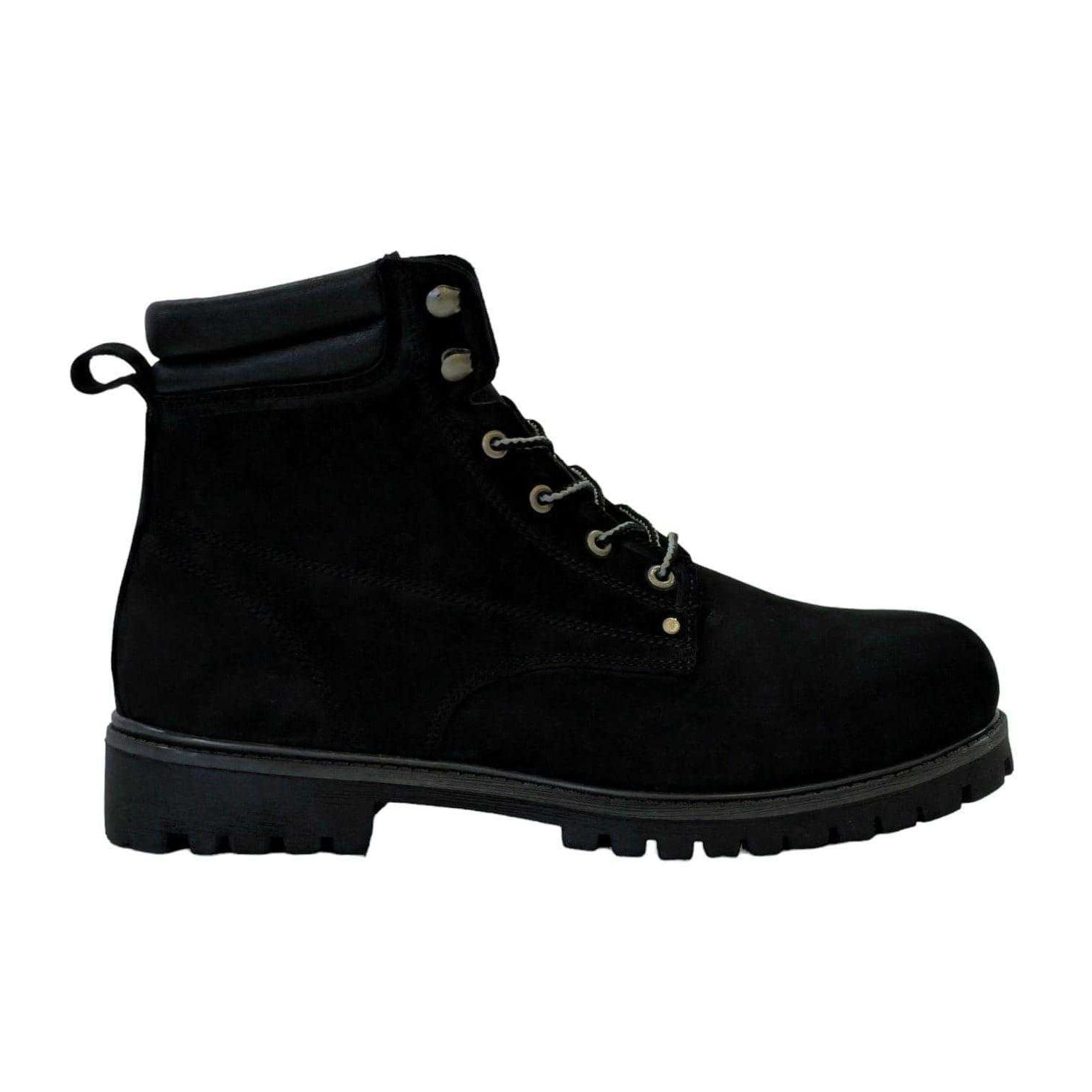Black - Front - Nicholas Deakins Mens Ash Leather Padded Collar Ankle Boots