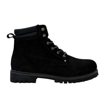 Black - Front - Nicholas Deakins Mens Ash Leather Padded Collar Ankle Boots