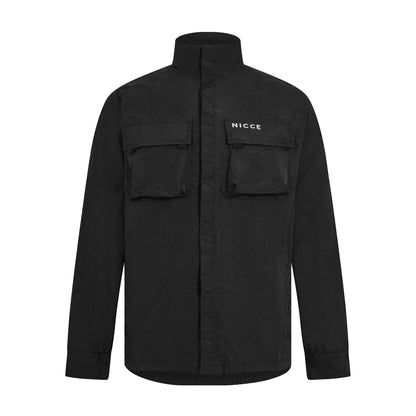 Black - Front - Nicce Mens Relaxed Fit Long-Sleeved Overshirt