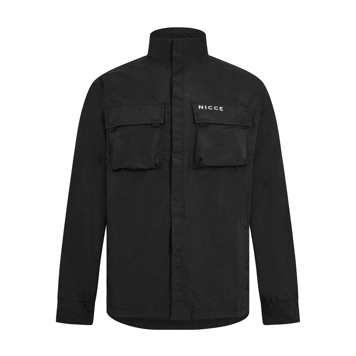 Black - Front - Nicce Mens Relaxed Fit Long-Sleeved Overshirt