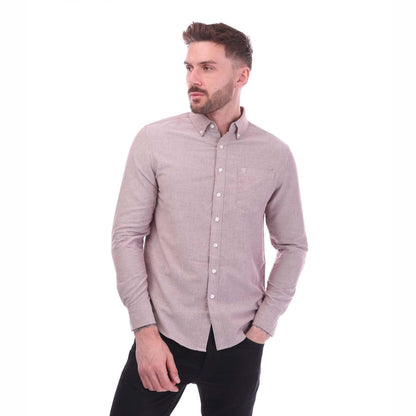 Red - Front - Farah Mens Drayton Oxford Modern Shirt