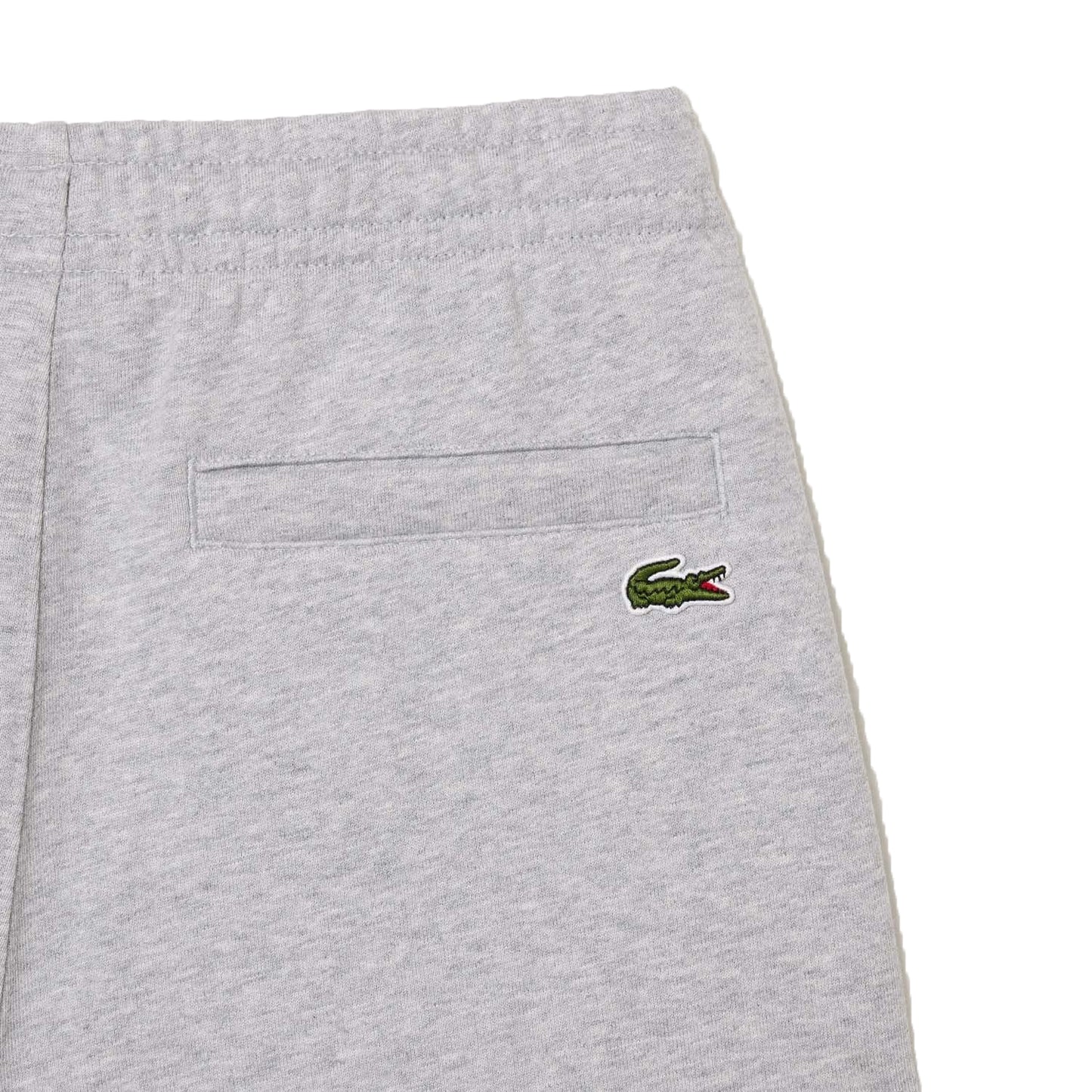Grey - Back - Lacoste Unisex Adult Fleece Printed Signature Shorts