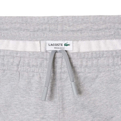 Grey - Side - Lacoste Unisex Adult Fleece Printed Signature Shorts