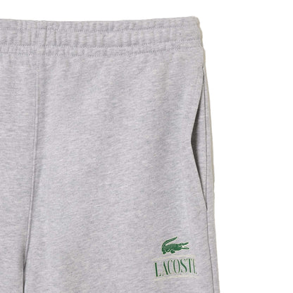 Grey - Lifestyle - Lacoste Unisex Adult Fleece Printed Signature Shorts
