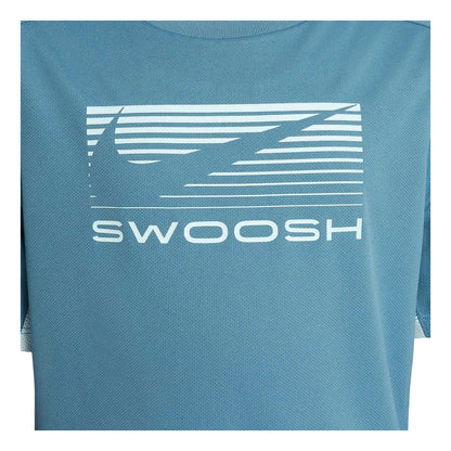 Smokey Blue-Glacier Blue - Side - Nike Boys Swoosh Dri-FIT T-Shirt