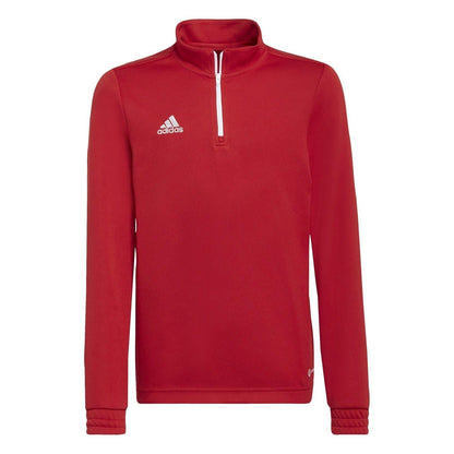 Red Print - Side - Adidas Childrens-Kids Entrada 22 Recycled Polyester Training Top