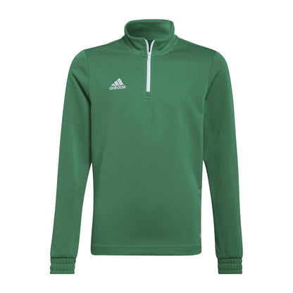 Green-White - Front - Adidas Childrens-Kids Entrada 22 Recycled Polyester Training Top