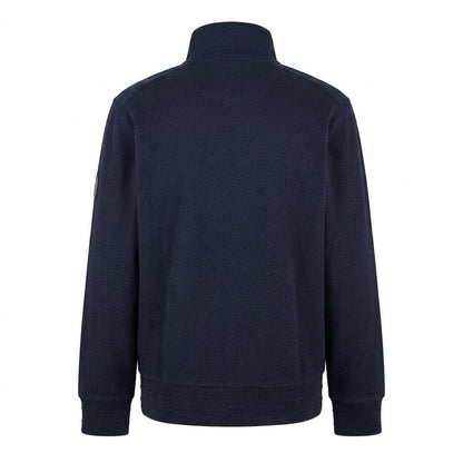 Dark Blue - Back - Boss Mens Sidney Quarter Zip Regular Long-Sleeved Sweatshirt