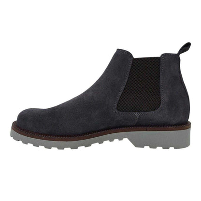 Grey - Lifestyle - Nicholas Deakins Mens Republic Suede Flat Chelsea Boots