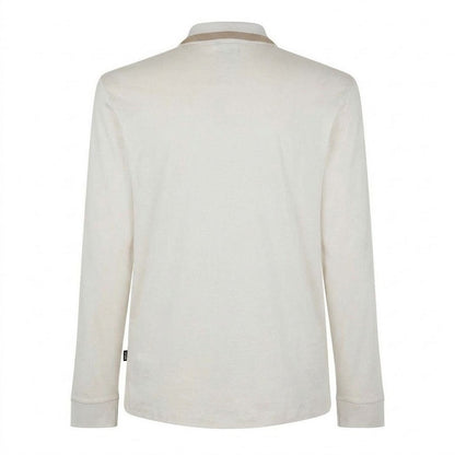 White - Back - Boss Mens Regular Long-Sleeved Polo Shirt