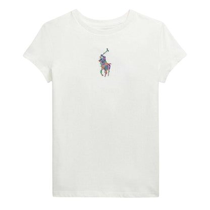 White - Front - Ralph Lauren Childrens-Kids Summer Floral Regular T-Shirt