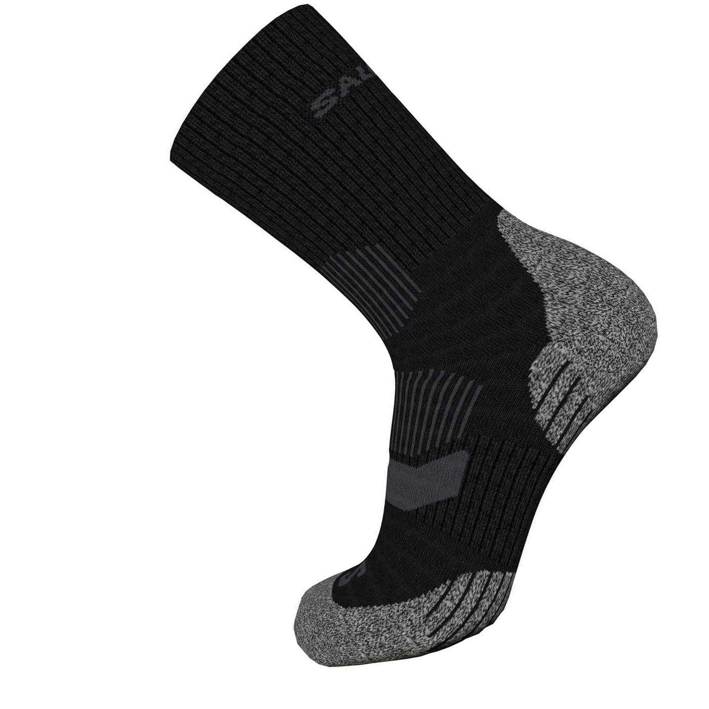 Black-Grey - Back - Salomon Mens Lightweight Crew Socks (Pack of 2)