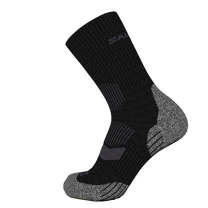 Black-Grey - Front - Salomon Mens Lightweight Crew Socks (Pack of 2)