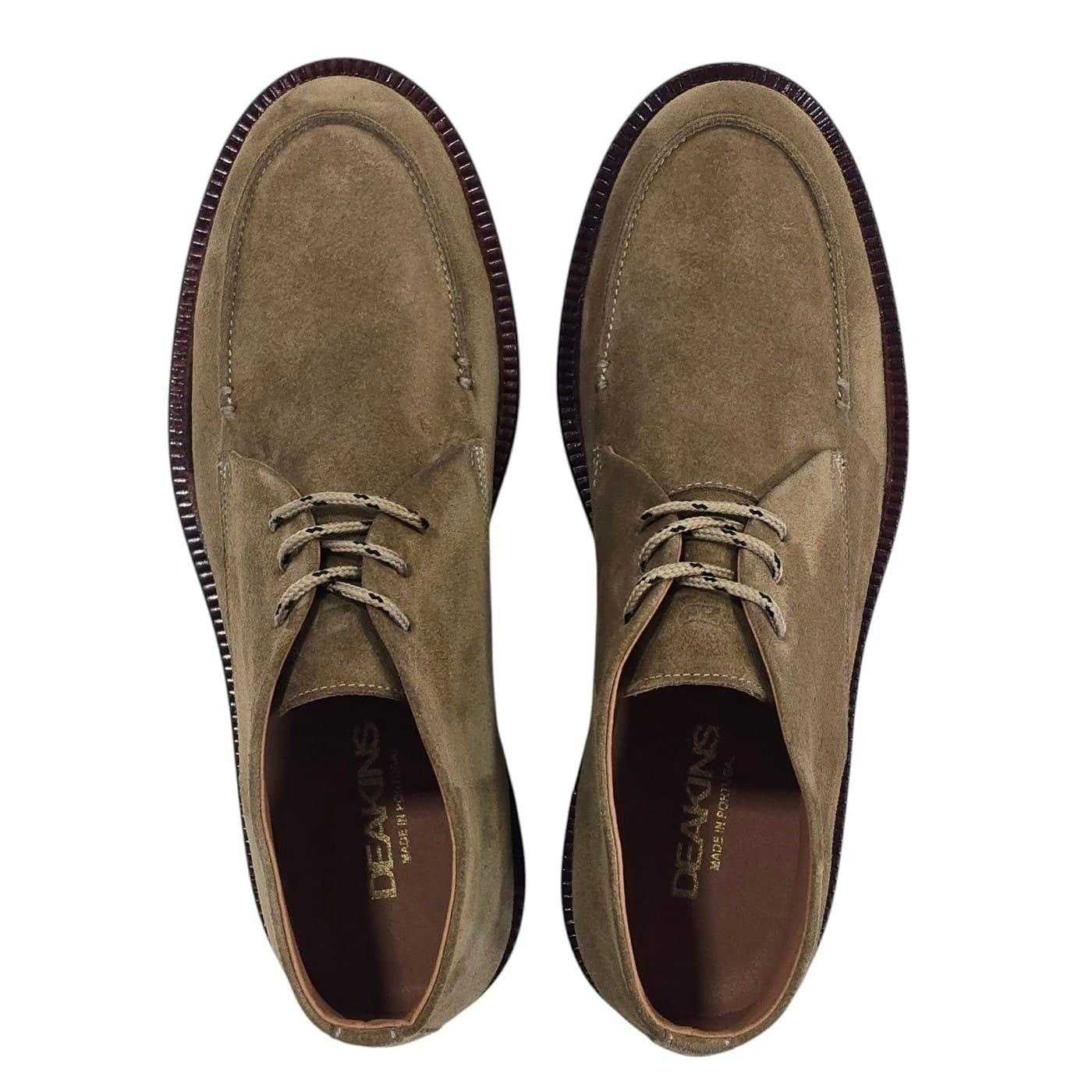 Tan - Pack Shot - Nicholas Deakins Mens Benjamim Suede Moc Toe Chukka Boots