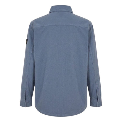 Blue - Back - Boss Mens Locky Oversized Overshirt