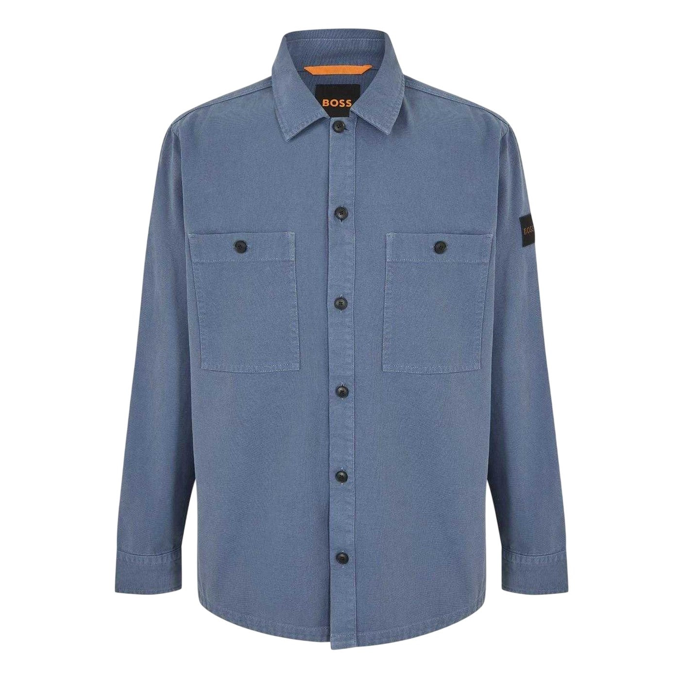 Blue - Front - Boss Mens Locky Oversized Overshirt