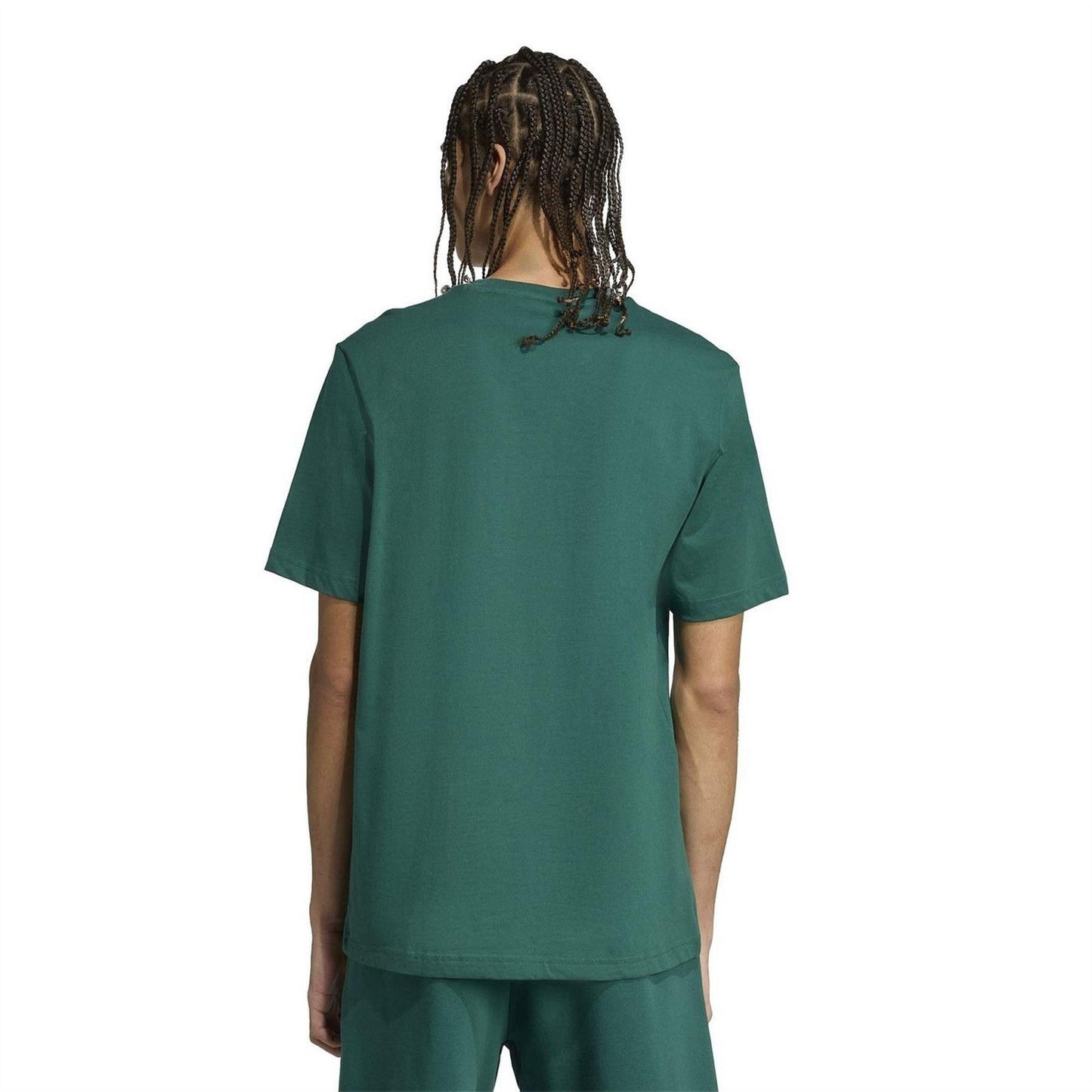 College Green - Back - Adidas Mens Cotton T-Shirt